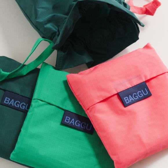 NWT BAGGU WATERMELON SLICE Standard Size Reusable Bags bvr - Picture 2 of 6